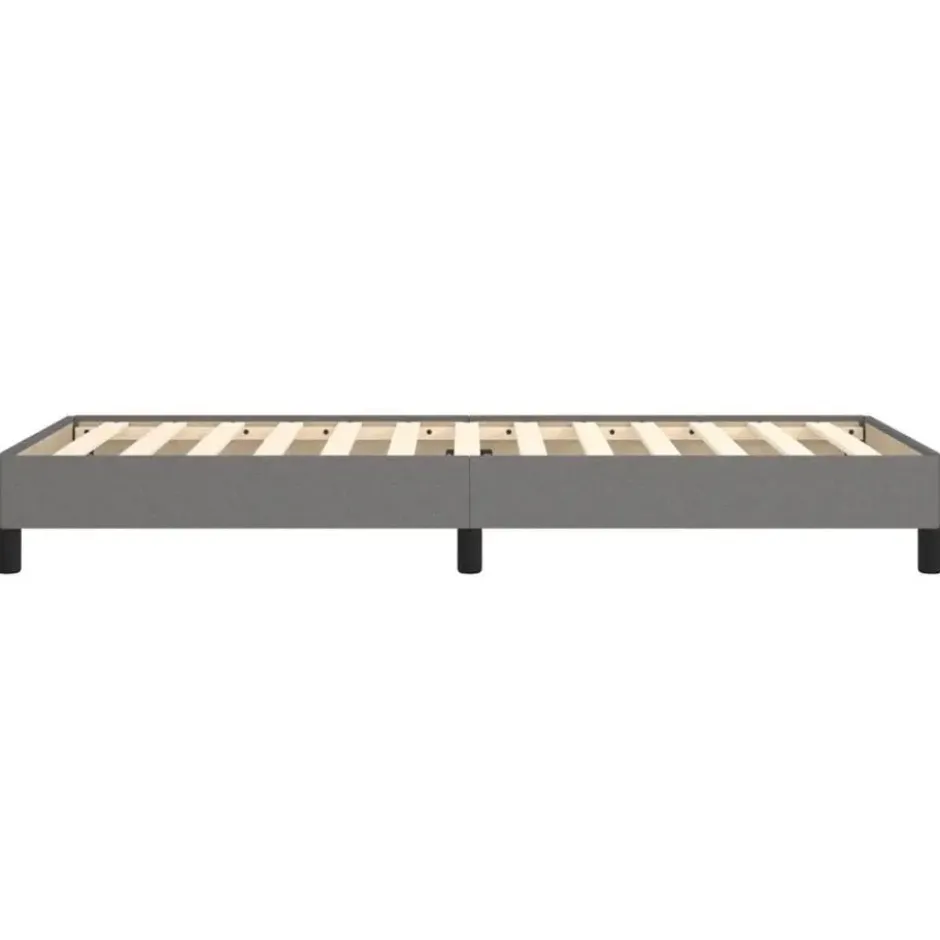vidaXL - Bed frame zonder matras - Donkergrijs - Stof - 90x190 cm