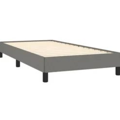 vidaXL - Bed frame zonder matras - Donkergrijs - Stof - 90x190 cm