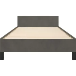vidaXL - Bed frame zonder matras - Donkergrijs - Fluweel - 90x200 cm