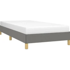 vidaXL - Bed frame zonder matras - Grijs en geel - Stof - 80x200 cm