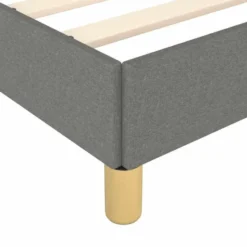 vidaXL - Bed frame zonder matras - Grijs en geel - Stof - 80x200 cm