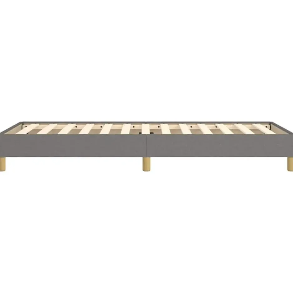 vidaXL - Bed frame zonder matras - Grijs en geel - Stof - 80x200 cm