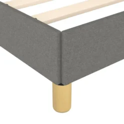 vidaXL - Bed frame zonder matras - Donkergrijs - Stof - 80x200 cm