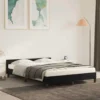 vidaXL - Bed frame zonder matras - Zwart - Fluweel - 140x200 cm