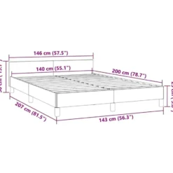 vidaXL - Bed frame zonder matras - Zwart - Fluweel - 140x200 cm