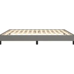 vidaXL - Bed frame zonder matras - Donkergrijs - Stof - 160x200 cm