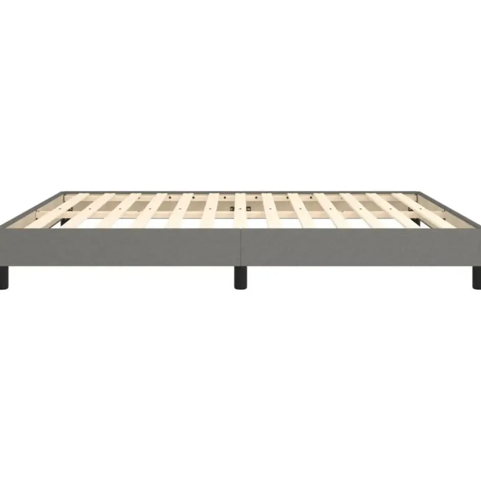 vidaXL - Bed frame zonder matras - Donkergrijs - Stof - 160x200 cm