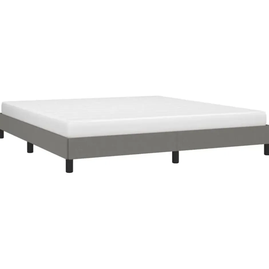 vidaXL - Bed frame zonder matras - Donkergrijs - Stof - 160x200 cm