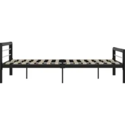vidaXL - Bed frame - Zwart en wit - Metaal - 180 x 200 cm