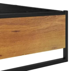 vidaXL - Bed frame - Zwart - Metaal en MDF - 140x200 cm