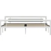 vidaXL - Bed met hoofd- en voeteneinde - Wit en zwart - metaal - 180x200 cm