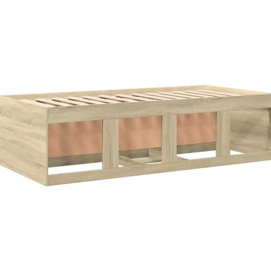 vidaXL - Bed met lades - Bruin - Hout - 90 x 200 cm - Zonder matras