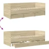 vidaXL - Bed met lades - Sonoma eikenkleurig - Hout - 90 x 200 cm