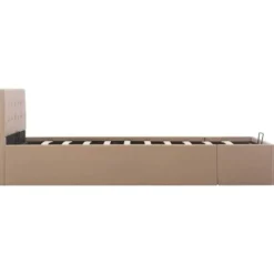 vidaXL - Bed met opbergruimte - Cappuccino - Kunstleer - 120x200 cm