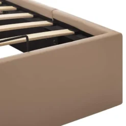 vidaXL - Bed met opbergruimte - Cappuccino - Kunstleer - 120x200 cm