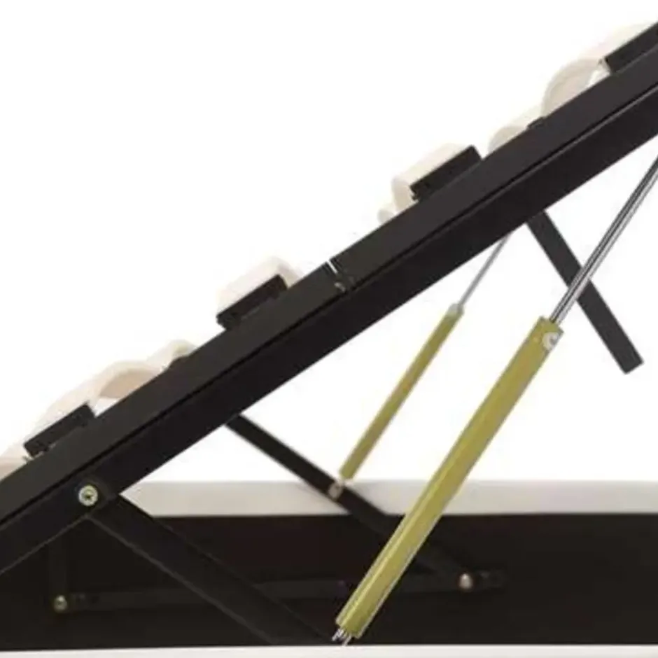 vidaXL - Bed met opbergruimte - Hydraulisch - Wit - Kunstleer - 90x200 cm