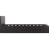 vidaXL - Bed met opbergruimte - Hydraulisch - Zwart - Kunstleer - 120x200 cm