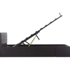 vidaXL - Bed met opbergruimte - Hydraulisch - Zwart - Kunstleer - 120x200 cm