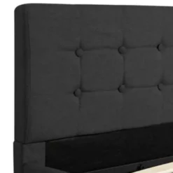 vidaXL - Bed met opbergruimte - Hydraulische- Donkergrijs - Stof - 160x200 cm
