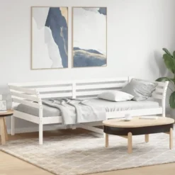vidaXL - Bed - Wit - Grenenhout - 90 x 200 cm - Zonder matras