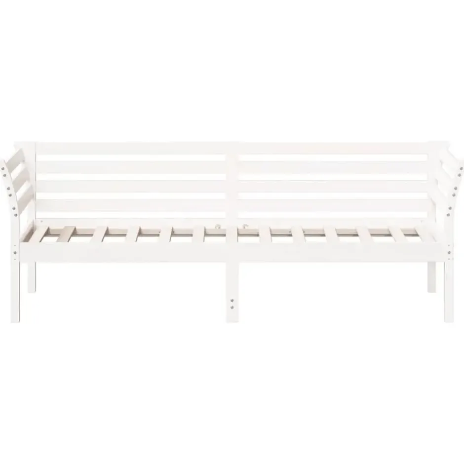 vidaXL - Bed - Wit - Grenenhout - 90 x 200 cm - Zonder matras