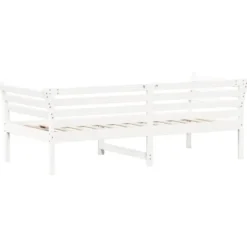 vidaXL - Bed - Wit - Grenenhout - 90 x 200 cm - Zonder matras