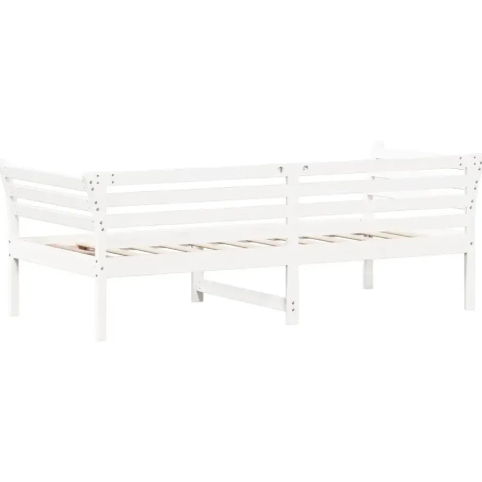 vidaXL - Bed - Wit - Grenenhout - 90 x 200 cm - Zonder matras