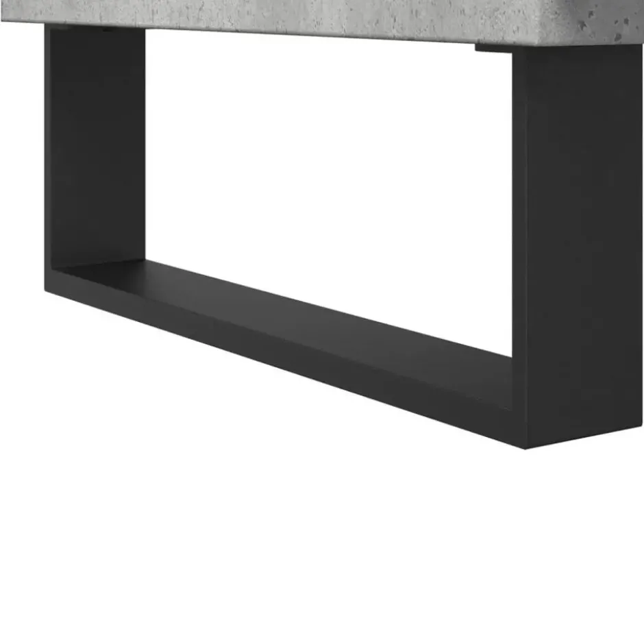 vidaXL - Betongrijs Kolomkast met 2 deuren 2 vakken - Hout - 30x30x190 cm