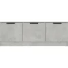 vidaXL - Betongrijs TV-meubel met 3 deuren - Bewerkt hout - 102x35x36,5 cm