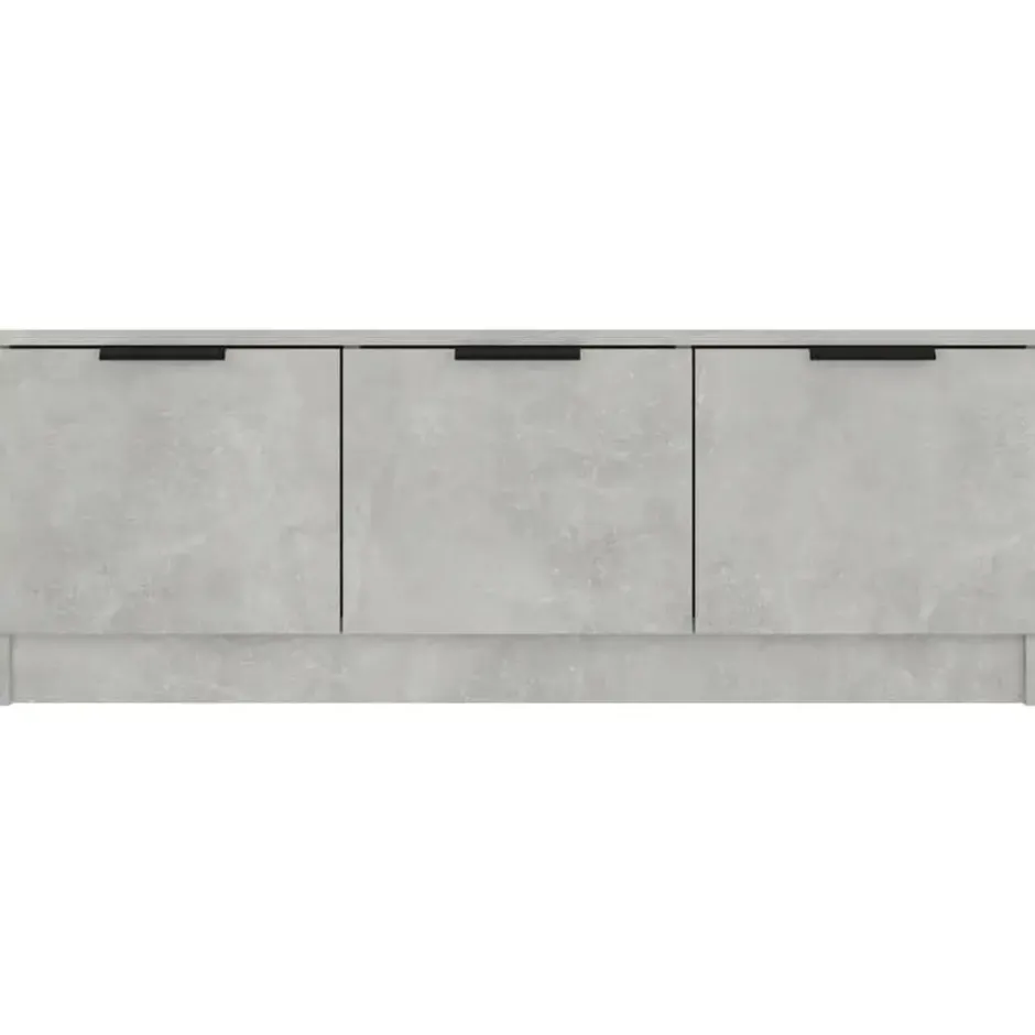 vidaXL - Betongrijs TV-meubel met 3 deuren - Bewerkt hout - 102x35x36,5 cm