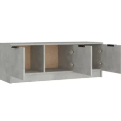 vidaXL - Betongrijs TV-meubel met 3 deuren - Bewerkt hout - 102x35x36,5 cm