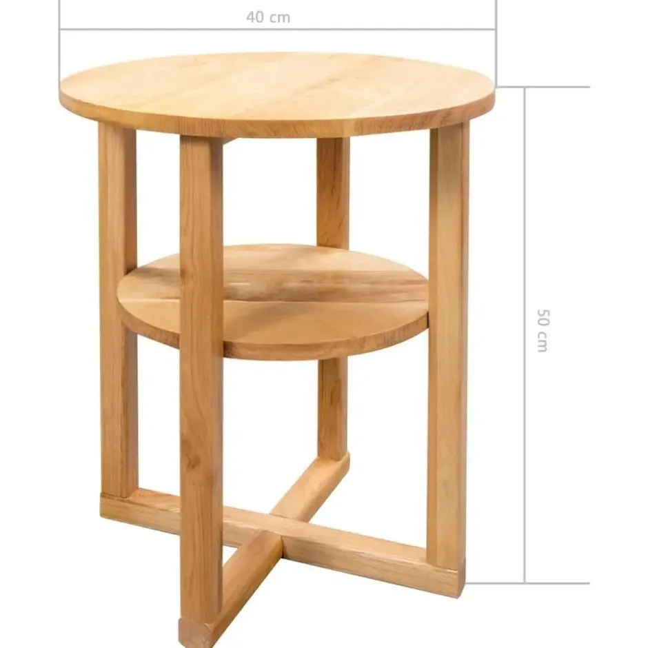 vidaXL - Bijzettafel - Bruin - Hout
