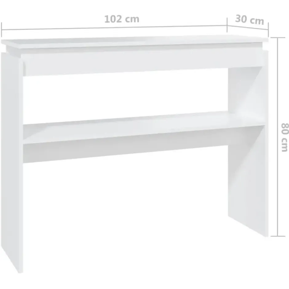 vidaXL - Bijzettafel - Wit - Bewerkt hout