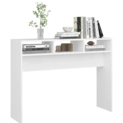 vidaXL - Bijzettafel - Wit - Bewerkt hout