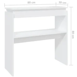 vidaXL - Bijzettafel - Wit - Bewerkt hout