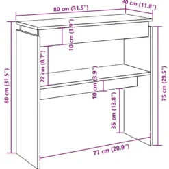 vidaXL - Bijzettafel - Zwart - Bewerkt hout