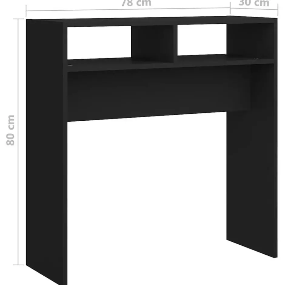 vidaXL - Bijzettafel - Zwart - Bewerkt hout