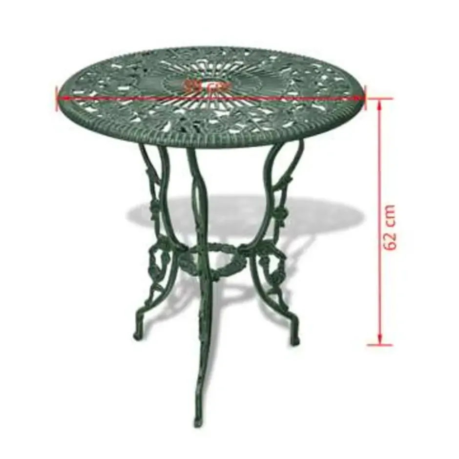 vidaXL - Bistroset Bistrosets - Groen - Aluminium