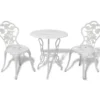 vidaXL - Bistroset Bistrosets - Wit - Aluminium