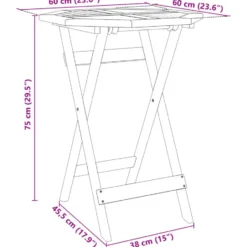 vidaXL - Bistroset - Bruin - Acaciahout - 60 cm - 3 stuks