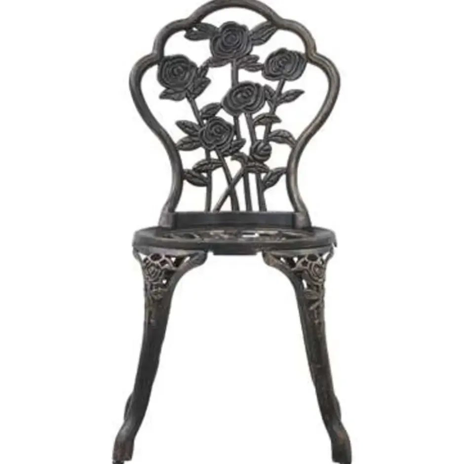 vidaXL - Bistroset - Bruin - Aluminium