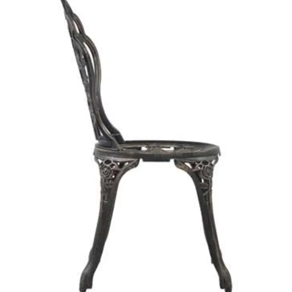 vidaXL - Bistroset - Bruin - Aluminium