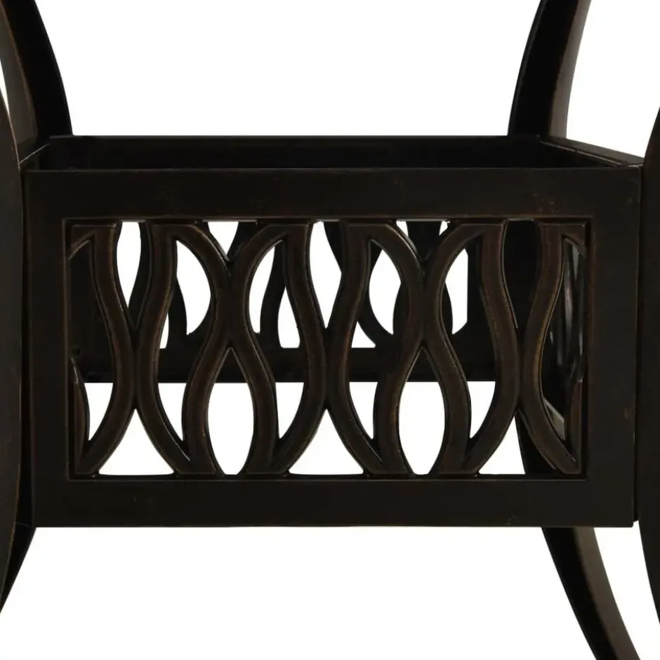 vidaXL - Bistroset - Bruin - Aluminium
