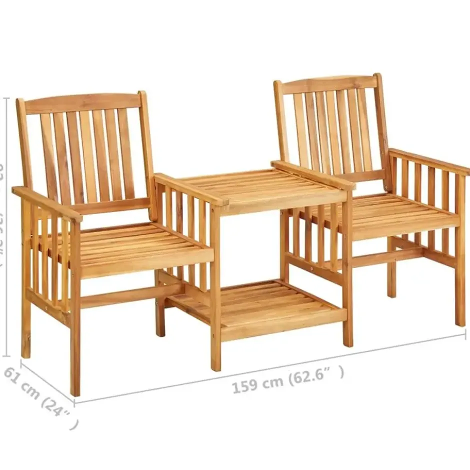 vidaXL - Bistroset - Bruin - Hout