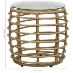 vidaXL - Bistroset - Bruin - Poly rattan