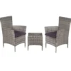vidaXL - Bistroset - Grijs - Poly rattan