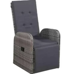 vidaXL - Bistroset - Grijs - Poly rattan