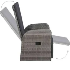 vidaXL - Bistroset - Grijs - Poly rattan