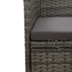 vidaXL - Bistroset - Grijs - Poly rattan