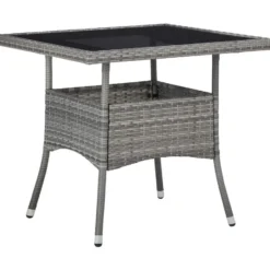 vidaXL - Bistroset - Grijs - Poly rattan